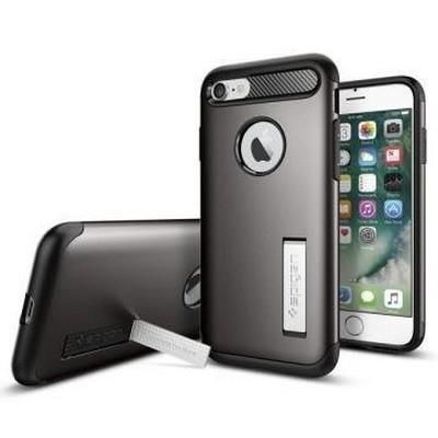 Spigen iPhone 7/8 ile Uyumlu Kılıf Slim Armor Gun Metal
