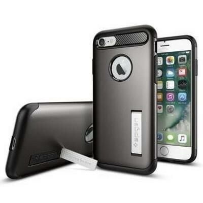 Spigen iPhone 7/8 ile Uyumlu Kılıf Slim Armor Gun Metal