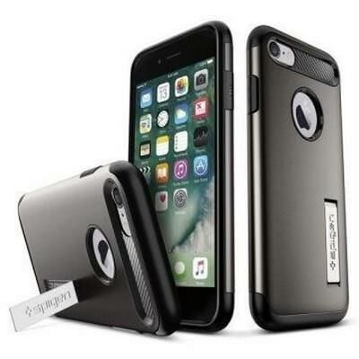 Spigen iPhone 7/8 ile Uyumlu Kılıf Slim Armor Gun Metal