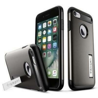 Spigen iPhone 7/8 ile Uyumlu Kılıf Slim Armor Gun Metal