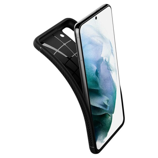 Spigen Galaxy S21 ile Uyumlu Kılıf Rugged Armor Matte Black