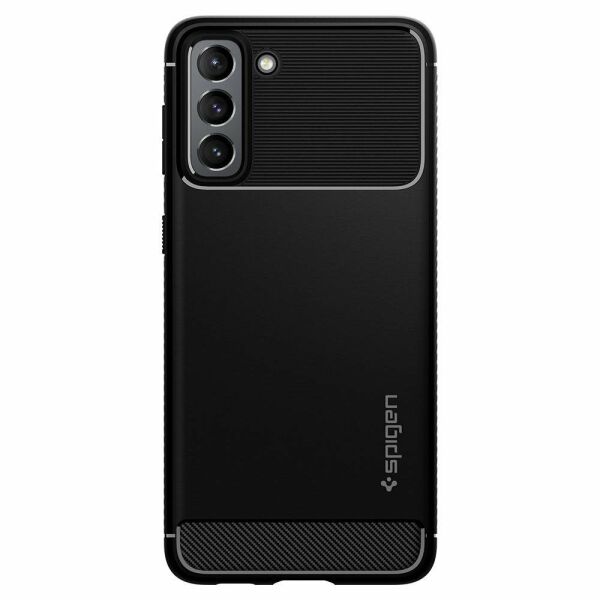 Spigen Galaxy S21 ile Uyumlu Kılıf Rugged Armor Matte Black