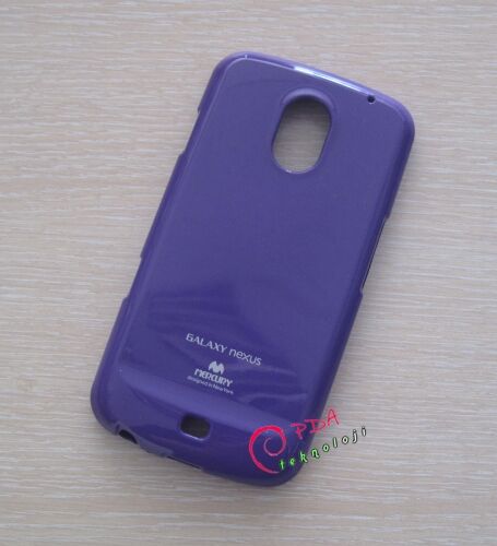 Galaxy Nexus i9250 ile Uyumlu Mercury Parlak Silikon Kılıf Mor Renk