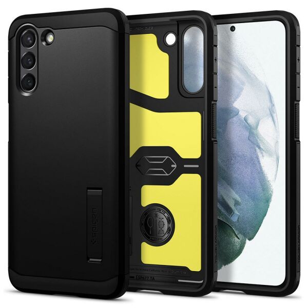 Spigen Galaxy S21 ile Uyumlu Kılıf Tough Armor Black