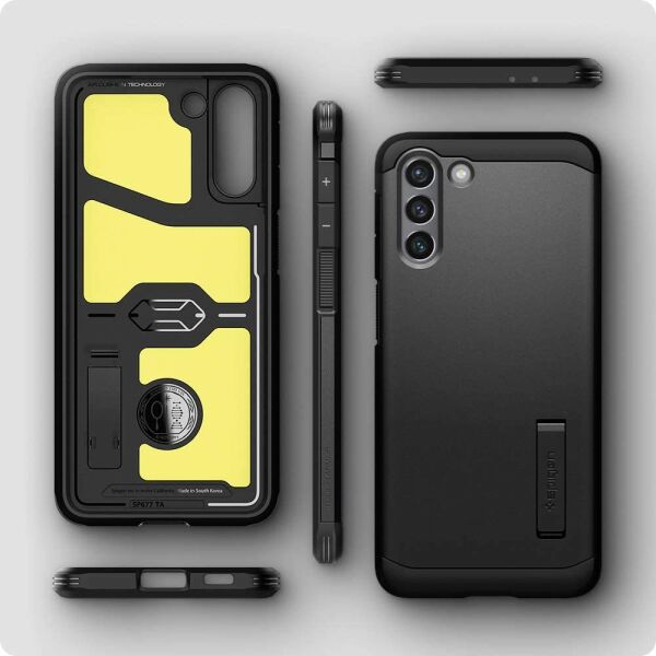 Spigen Galaxy S21 ile Uyumlu Kılıf Tough Armor Black