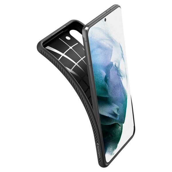 Spigen Galaxy S21 Plus ile Uyumlu Kılıf Liquid Air Matte Black