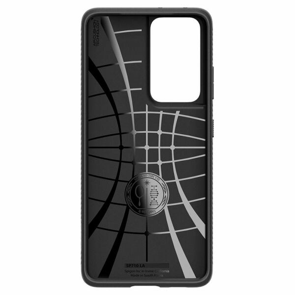 Spigen Galaxy S21 Ultra ile Uyumlu Kılıf Liquid Air Matte Black