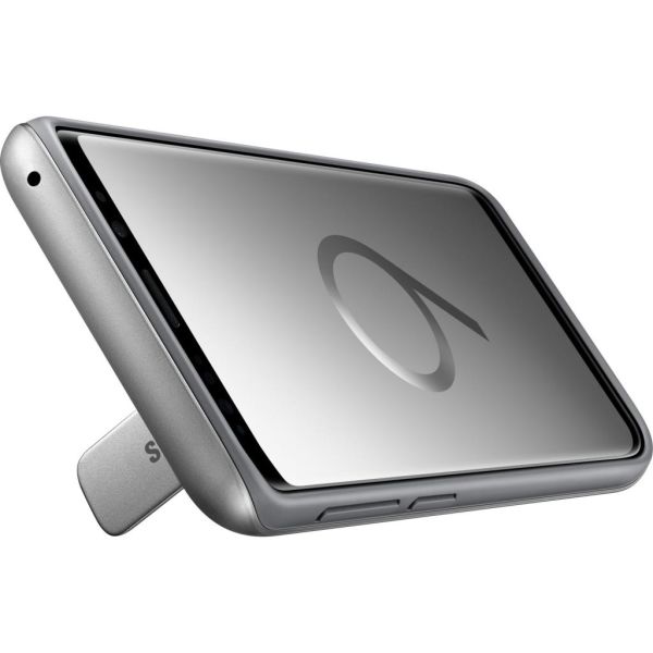 Galaxy S9 ile Uyumlu Protective Stanting Cover Gümüş EF-RG960CSEGWW(Out)