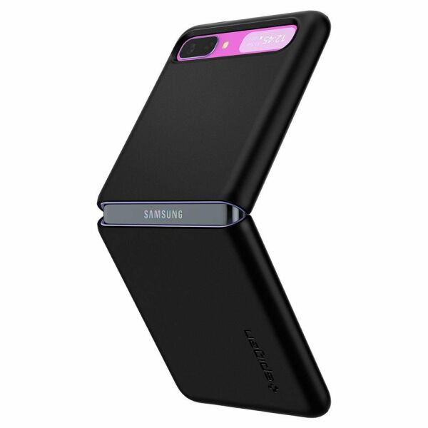 Spigen Galaxy Z Flip ile Uyumlu Kılıf Thin Fit Black