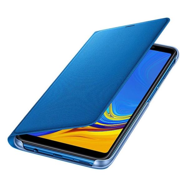 Galaxy A7 2018 ile Uyumlu Wallet Cover Kılıf Mavi EF-WA7500PLEGWW