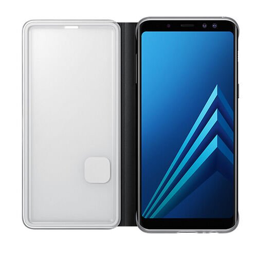 Galaxy A8 (2018) ile Uyumlu Neon Flip Koruyucu Kılıf Siyah EF-FA530PBEGWW