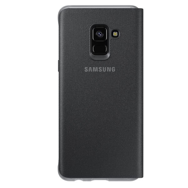 Galaxy A8 (2018) ile Uyumlu Neon Flip Koruyucu Kılıf Siyah EF-FA530PBEGWW