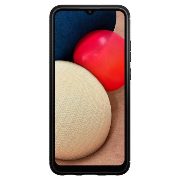 Spigen Galaxy F02s / M02s / A02s ile Uyumlu Kılıf Rugged Armor Matte Black