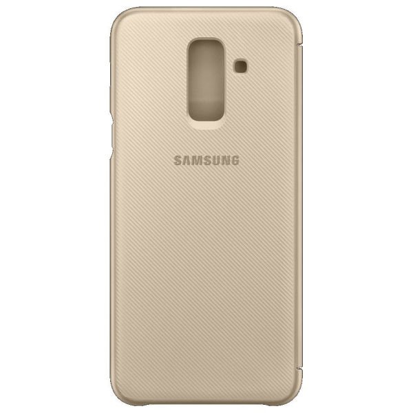 Galaxy A6 Plus 2018 ile Uyumlu Wallet Cover Kılıf Altın EF-WA605CFEGWW (Out)