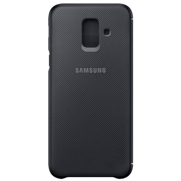Galaxy A6 2018 ile Uyumlu Wallet Cover Kılıf Siyah EF-WA600CBEGWW(Out)