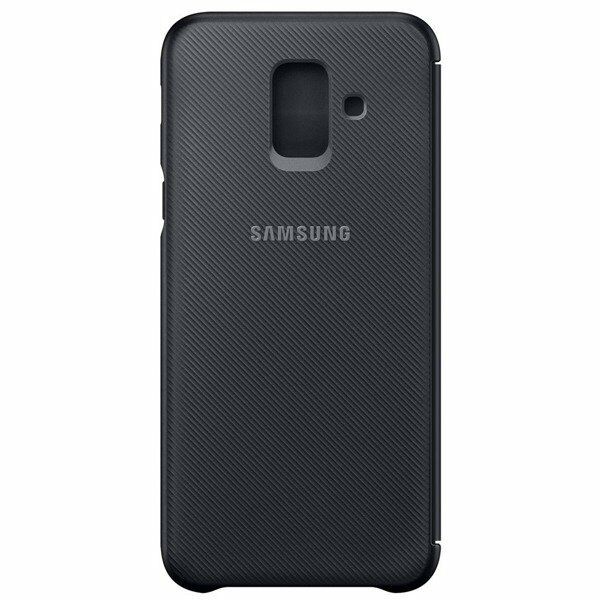 Galaxy A6 2018 ile Uyumlu Wallet Cover Kılıf Siyah EF-WA600CBEGWW(Out)