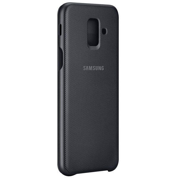 Galaxy A6 2018 ile Uyumlu Wallet Cover Kılıf Siyah EF-WA600CBEGWW(Out)