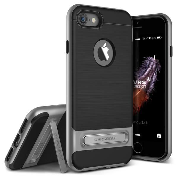 VRSDESIGN iPhone 7 ile Uyumlu High Pro Shield Series Kılıf Steel Silver