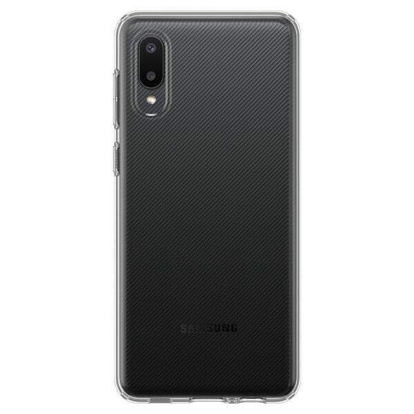 Spigen Galaxy A02 / Galaxy M02 ile Uyumlu Kılıf Liquid Crystal 4 Tarafı Tam Koruma Crystal Clear