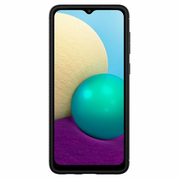 Spigen Galaxy A02 / Galaxy M02 ile Uyumlu Kılıf Rugged Armor Matte Black