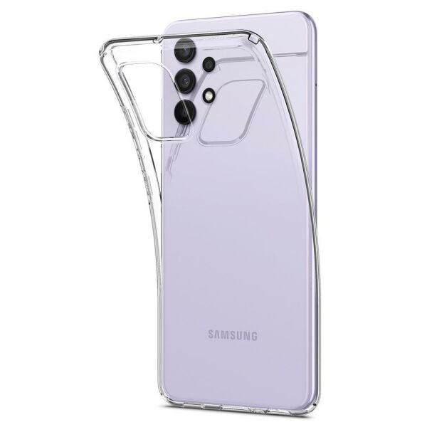 Spigen Galaxy A32 LTE ile Uyumlu Kılıf Liquid Crystal 4 Tarafı Tam Koruma Crystal Clear