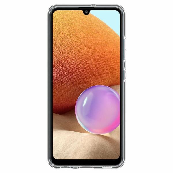 Spigen Galaxy A32 LTE ile Uyumlu Kılıf Liquid Crystal 4 Tarafı Tam Koruma Crystal Clear