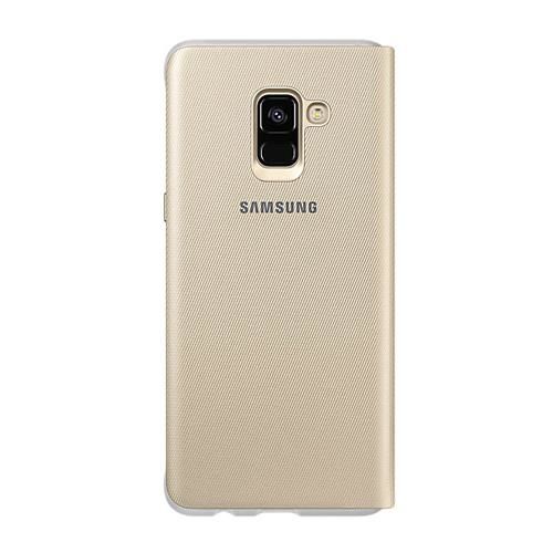 Galaxy A8 Plus (2018) ile Uyumlu Neon Flip Koruyucu Kılıf Altın EF-FA730PFEGWW (Out)