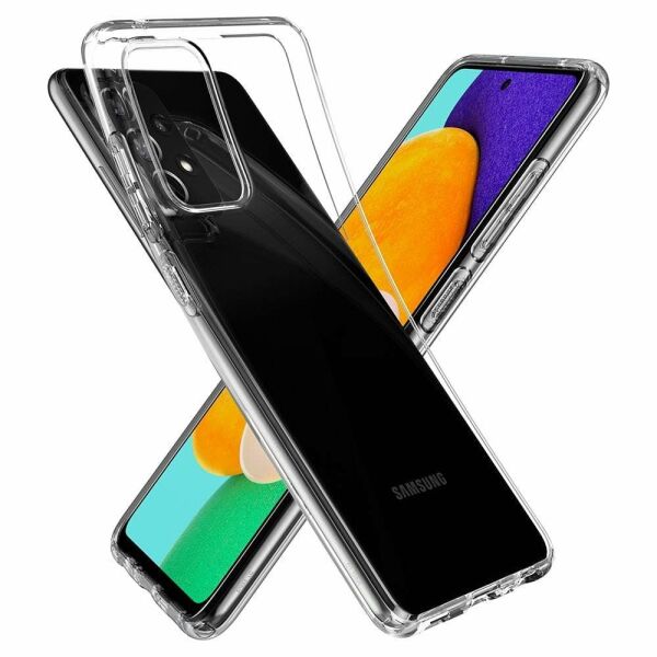 Spigen Galaxy A52 ile Uyumlu Kılıf Liquid Crystal 4 Tarafı Tam Koruma Crystal Clear