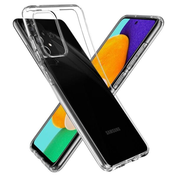 Spigen Galaxy A52 ile Uyumlu Kılıf Liquid Crystal 4 Tarafı Tam Koruma Crystal Clear