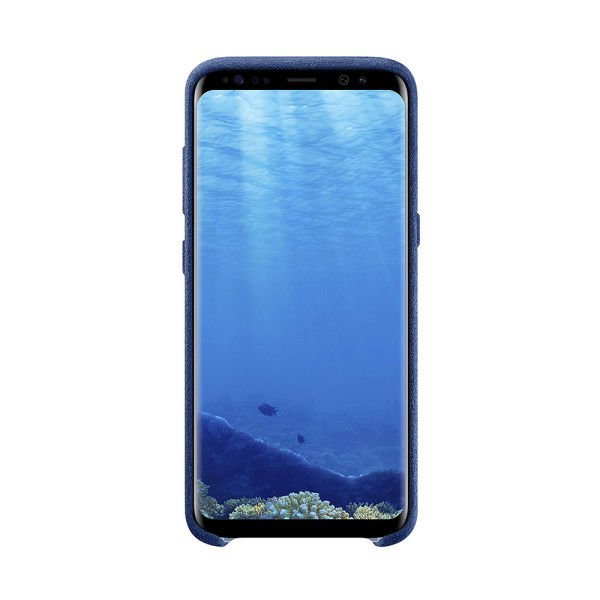 Galaxy S8 Plus ile Uyumlu Alcantara Kılıf Lacivert EF-XG955ALEGWW (Out)