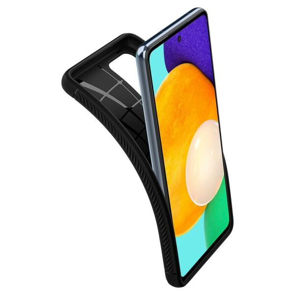Spigen Galaxy A52 ile Uyumlu Kılıf Rugged Armor Matte Black