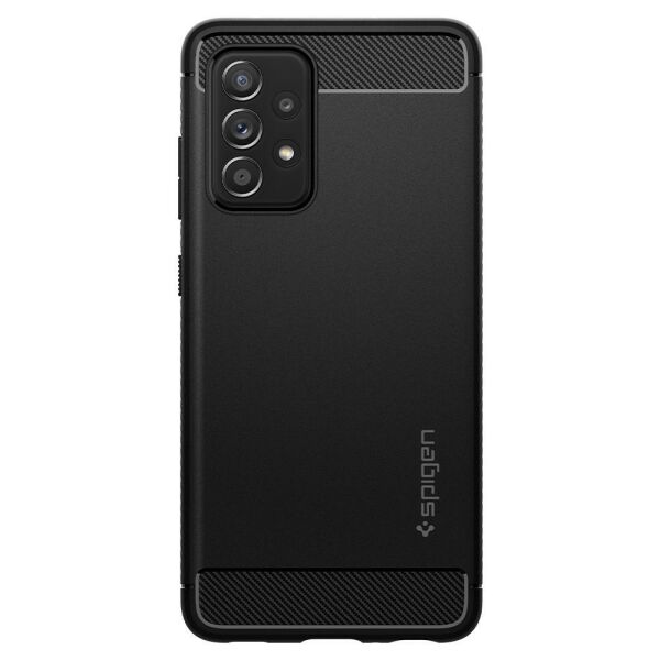 Spigen Galaxy A52 ile Uyumlu Kılıf Rugged Armor Matte Black