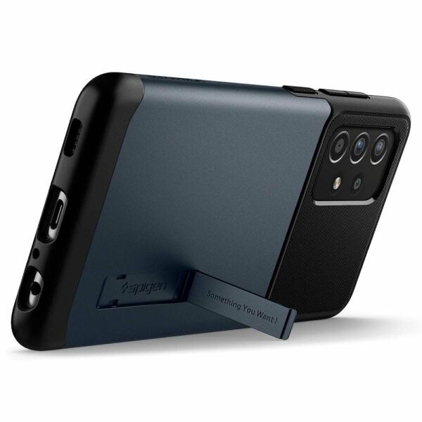 Spigen Galaxy A52 ile Uyumlu Kılıf Slim Armor Metal Slate