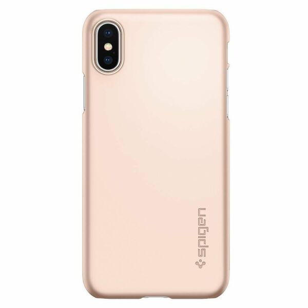 Spigen iPhone X ile Uyumlu Kılıf Thin Fit Ultra İnce Blush Gold