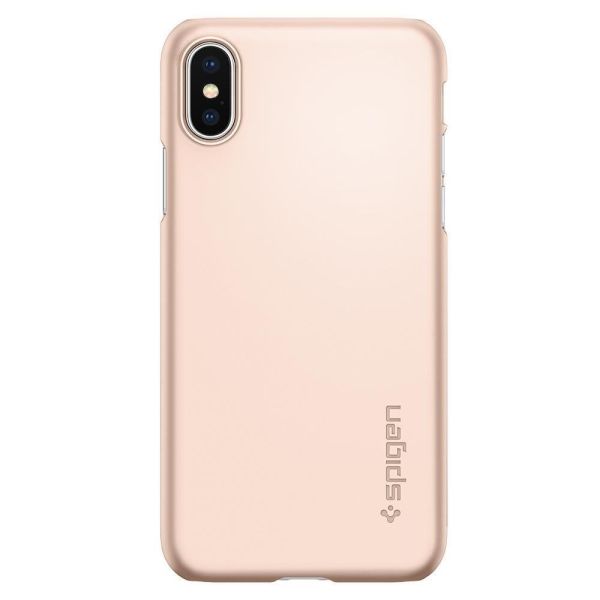 Spigen iPhone X ile Uyumlu Kılıf Thin Fit Ultra İnce Blush Gold