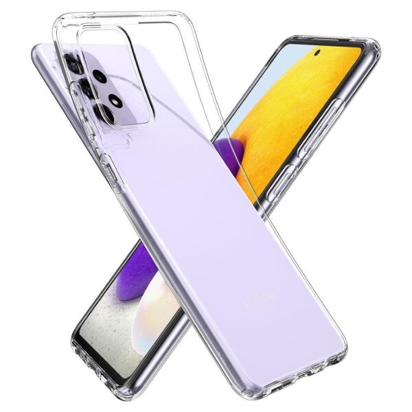 Spigen Galaxy A72 ile Uyumlu Kılıf Liquid Crystal 4 Tarafı Tam Koruma Crystal Clear
