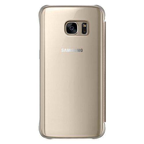 Galaxy S7 ile Uyumlu Clear View Cover Kılıf Altın EF-ZG930CFEGWW (Out)