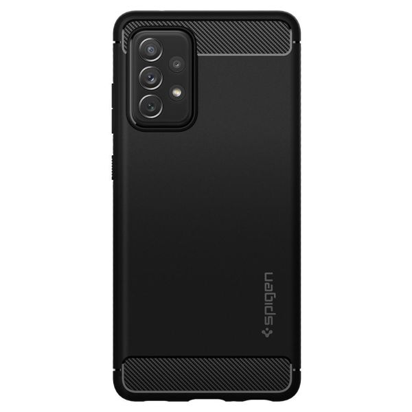 Spigen Galaxy A72 ile Uyumlu Kılıf Rugged Armor Matte Black