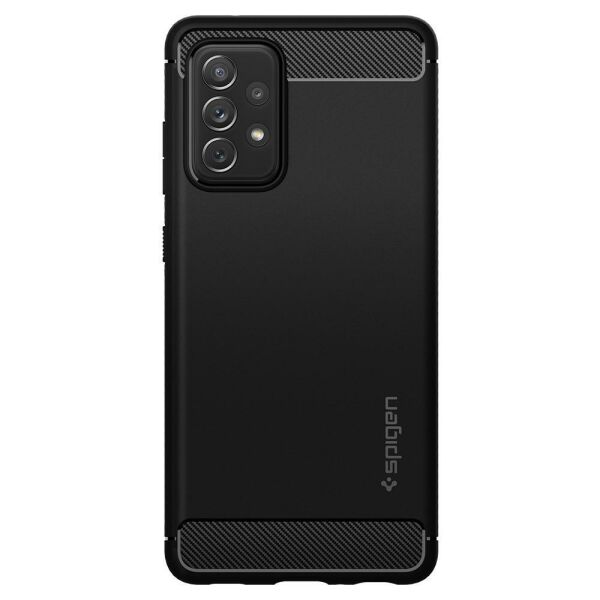 Spigen Galaxy A72 ile Uyumlu Kılıf Rugged Armor Matte Black