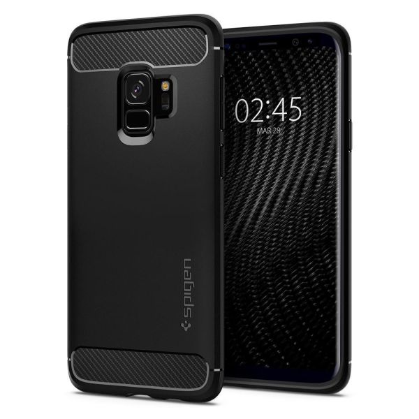Spigen Galaxy S9 ile Uyumlu Kılıf Rugged Armor