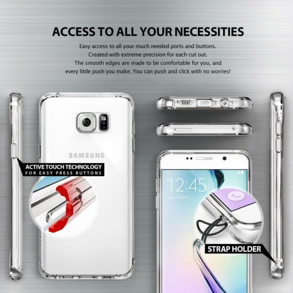 Ringke Fusion Galaxy NOTE 5 ile Uyumlu Kılıf Smoke Black TPU Bumper Extra Darbe Emici