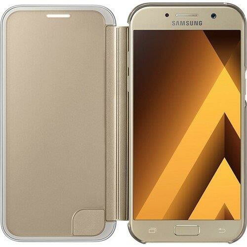 Galaxy A7(2017) ile Uyumlu Clear View Cover Kılıf Gold EF-ZA720CFEGWW (Out)
