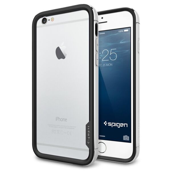 Spigen iPhone 6s/6 ile Uyumlu Kılıf Neo Hybrid EX Metal Satin Silver