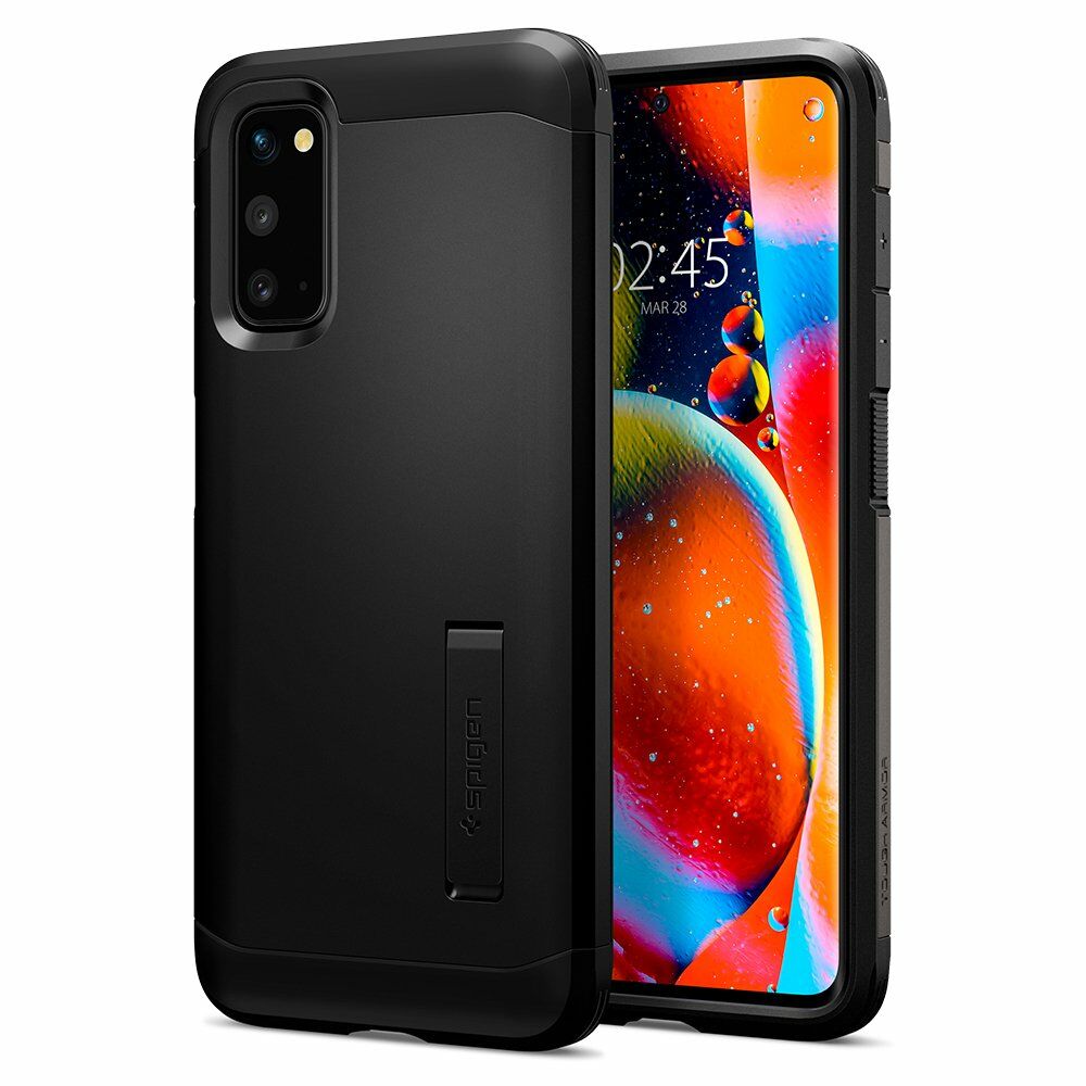 Spigen Galaxy S20 ile Uyumlu Kılıf Tough Armor Black