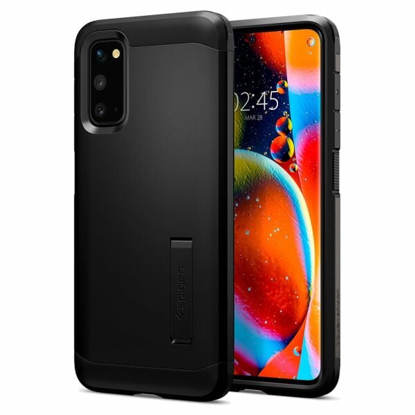 Spigen Galaxy S20 ile Uyumlu Kılıf Tough Armor Black