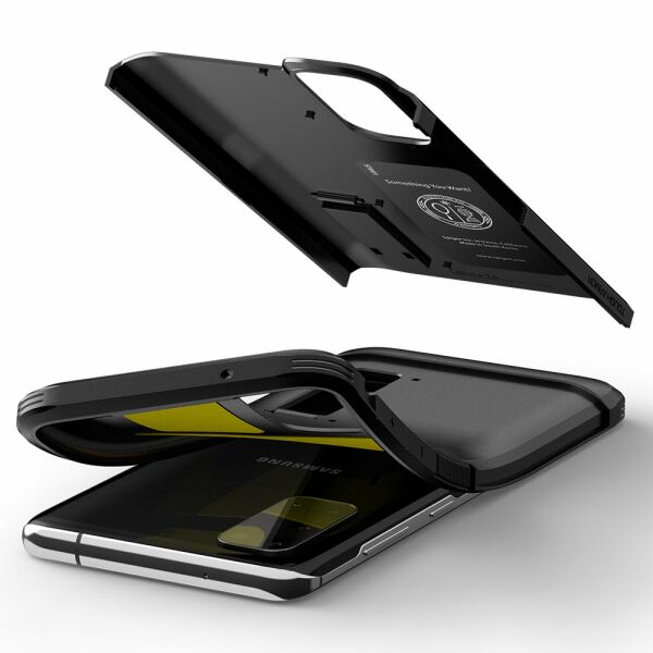 Spigen Galaxy S20 ile Uyumlu Kılıf Tough Armor Black