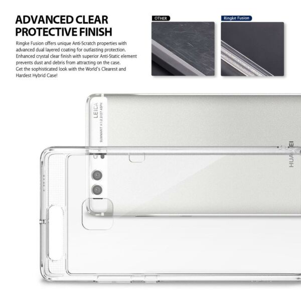Ringke Fusion P9 ile Uyumlu Kılıf Crystal Clear TPU Bumper Extra Darbe Emici