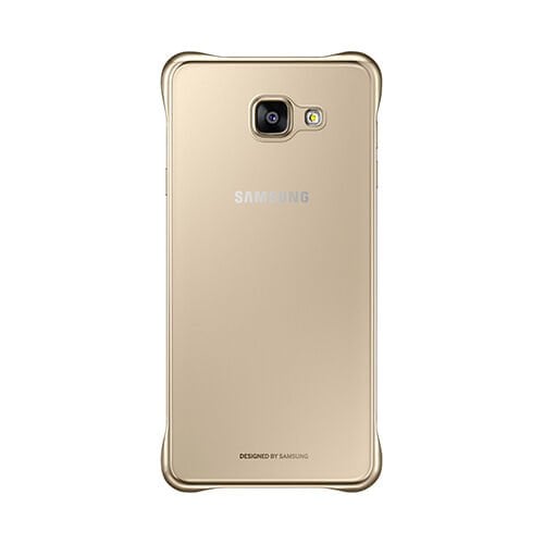 Galaxy A7 (2016) A710F ile Uyumlu Clear Back Cover Kılıf Altın EF-QA710CFEGWW (Out)