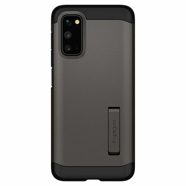 Spigen Galaxy S20 ile Uyumlu Kılıf Tough Armor Gunmetal