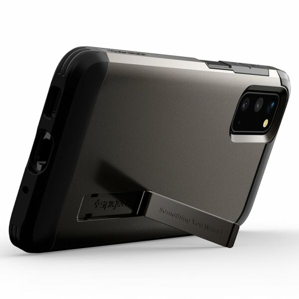Spigen Galaxy S20 ile Uyumlu Kılıf Tough Armor Gunmetal